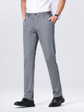 kkboxly  Men's Highly Stretch Business Pants, Straight Leg Wrinkle-resistant Business Trousers Mens Formal Trousers