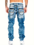 kkboxly  Men's Casual Distressed Jeans, Street Style Stretch Jeans