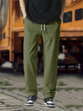 kkboxly Men's Straight Leg Joggers, Casual Waist Drawstring Sweatpants