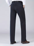 kkboxly Warm Fleece Dress Pants, Men's Formal Stretch Dress Pants For Fall Winter Business