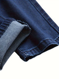 Slim Fit Classic Design Jeans, Men's Casual Street Style Medium Stretch Denim Pants