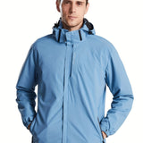 kkboxly  Men's Lightweight Waterproof Rain Jacket,Shell Hooded Outdoor Raincoat Hiking Windbreake Jacket Sweatshirts