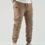 Plus Size Men's Solid Joggers Fashion Solid Pants Fall Winter, Men's Clothing