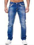 kkboxly Men's Comfy Street Style Distressed Denim Pants With Pockets