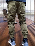 Men's Fashion Versatile Casual Pants Multi Pocket Cargo Pants,Suitable For Outdoor Sports, For Autumn And Winter,Comfortable And Versatile