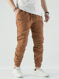 Plus Size Men's Solid Joggers Fashion Solid Pants Fall Winter, Men's Clothing