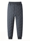 kkboxly  Men's Thermal Fleece Pants, Casual Warm Joggers For Fall Winter Outdoor