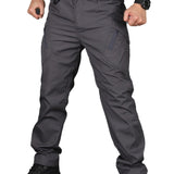 kkboxly Men's Ripstop Tactical Pants Waterproof Cargo Pants Lightweight Hiking Work Pants With Multi Pockets