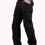 Men's Casual Cargo Pants With Zipper Pockets, Male Joggers For Spring And Fall Outdoor