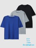 kkboxly  Plus Size Solid Basic Tees For Male, Oversized Causal T-shirts For Summer Fitness Leisurewear, Men Clothings