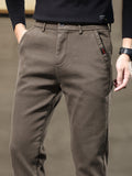 kkboxly  Men's Semi-formal Skinny Pants For Fall Winter Business