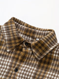kkboxly  Classic Plaid Jackets For Men Dual Chest Pockets Button Up Lapel Stylish Coat Jackets For Men