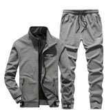 kkboxly  2pcs Men's Casual Tracksuits, Long Sleeve Track Jackets And Pants Best Sellers