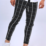 New Striped Casual Pants Men's Breathable Soft Daily Plaid Pants For Spring/Fall