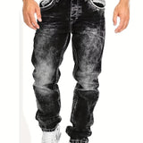 kkboxly  Men's Casual Distressed Jeans, Street Style Stretch Jeans