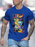 kkboxly  Men's Casual Anime Picture Graphic T Shirt Short Sleeve Fashion Novelty Tees Crew Neck Summer Trend T-Shirt Tops