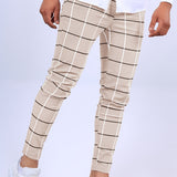 New Striped Casual Pants Men's Breathable Soft Daily Plaid Pants For Spring/Fall