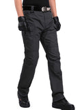 Men's Casual Solid Cargo Pants With Multi Pocket For Spring Autumn