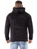 Plus Size Men's Solid Fleece Hoodies Solid Casual Fashion Hooded Sweatshirt For Fall Winter, Men's Clothing