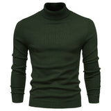 kkboxly  All Match Best Sellers Autumn Winter Pullover Men Solid Turtleneck Sweaters