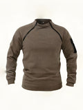 kkboxly Warm Tactical Coat, Men's Casual Pullover Sweatshirt For Outdoor Activities