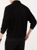 Cotton Blend Men's V Neck Sweatshirt Pullover For Men Fleece Sherpa Lined Sweatshirts For Winter Fall Long Sleeve Tops