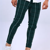 New Striped Casual Pants Men's Breathable Soft Daily Plaid Pants For Spring/Fall