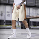 KKBOXLY popular summer 2025 new men's sports trend color matching waffle shorts loose summer outdoor casual pants