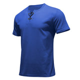 2025KKBOXLY Summer New sports casual fashion slim fit breathable men's short-sleeved T-shirt, 2025 men's strap Henry shirt top