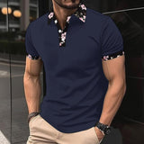 KKBOXLY 2025 New New Summer New Casual Fashion Men's Mesh Lapel POLO Shirt Personalized Printed Short Sleeves