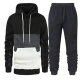 KKBOXLY 2025 New Hot Trade Men's Sports Suit Fashion Casual Spring and Autumn Triple Hooded Sweater Pants Two-piece Set