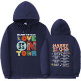 KKBOXLY 2025Love On Tour  Letter Print Men's and Women's Casual Sports Sweater Loose Threaded Bottom Pendulum Sweatshirt