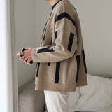 2025 kkboxly  Elegant Slightly Stretch Cardigan, Men's Casual Vintage Style V Neck Long Sleeve Cardigan For Fall Winter