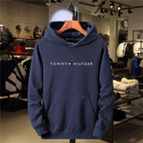 KKBOXLY 2025 Fleece Men's Hooded Sweater Trendy Brand Hot Trade   Hot Trade  Fleece Printed Cap