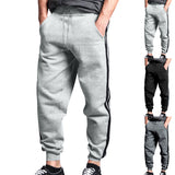 KKBOXLY Cross-border wish ebay men's casual pants spring and summer two-bar sweatpants casual versatile loose leggings