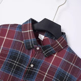 KKBOXLY 2025 Plaid shirt autumn new 2025 fashion men's polished thin plaid long-sleeved light casual shirt