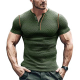 KKBOXLY 2025 summer casual men's short-sleeved t-shirt 2025 men's breathable Henry shirt 2025 trade large-size top