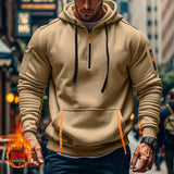 KKBOXLY Cross-border men's clothing autumn and winter new fleece sweater hoodie zipper multi-pocket pullover men's sports and leisure jacket