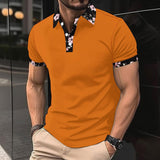 KKBOXLY 2025 New New Summer New Casual Fashion Men's Mesh Lapel POLO Shirt Personalized Printed Short Sleeves