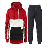 KKBOXLY 2025 New Hot Trade Men's Sports Suit Fashion Casual Spring and Autumn Triple Hooded Sweater Pants Two-piece Set