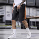 KKBOXLY popular summer 2025 new men's sports trend color matching waffle shorts loose summer outdoor casual pants