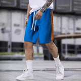 KKBOXLY popular summer 2025 new men's sports trend color matching waffle shorts loose summer outdoor casual pants