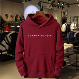 KKBOXLY 2025 Fleece Men's Hooded Sweater Trendy Brand Hot Trade   Hot Trade  Fleece Printed Cap