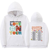 KKBOXLY 2025Love On Tour  Letter Print Men's and Women's Casual Sports Sweater Loose Threaded Bottom Pendulum Sweatshirt