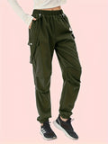 Cargo Pants With Strap, Casual Every Day Pants, Women's Clothing