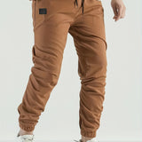 kkboxly  Solid Color Men's Cargo Pants, Loose Casual Outdoor Joggers Pants, Men's Work Pants For Hiking Fishing Angling