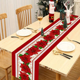 1pc, Christmas Table Runner, Tablecloths, Holiday Decorations, Christmas Party Decor, Table Decor