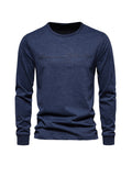 kkboxly  Men's Cotton Letter Print Long Sleeve T-Shirt