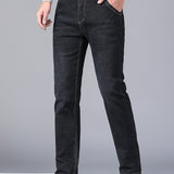 kkboxly Men's Semi-formal Stretch Jeans For Business