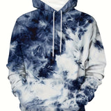 Tie Dye Cool Hoodies For Men, Men's Casual Graphic Design Pullover Hooded Sweatshirt Streetwear For Winter Fall, As Gifts